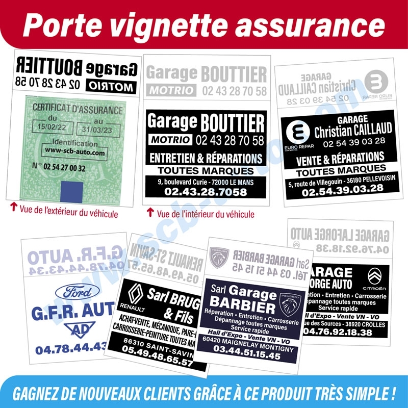 Porte Vignette Assurance Auto - Vignette Assurance Voiture – Lot