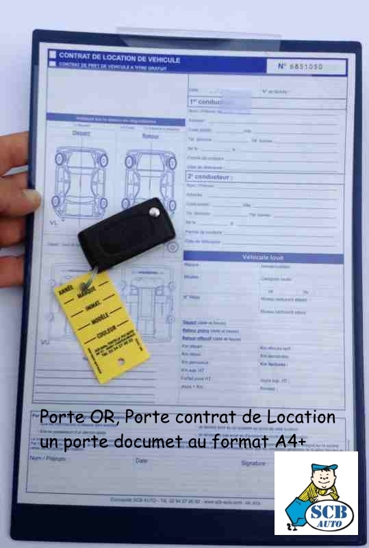 Porte-documents voiture 3-volets avec 4 pochettes à tabulations à  personnaliser r46